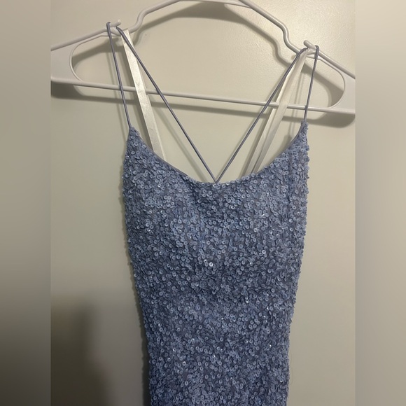 Primavera Couture Open Tie Back Sequin Mini Dress - Picture 4 of 11